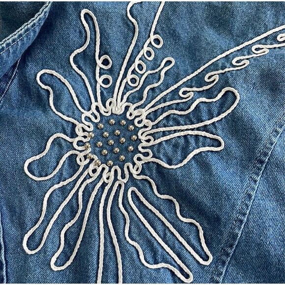 Vintage PADO Denim Embroidered Jacket XL - Picture 3 of 10